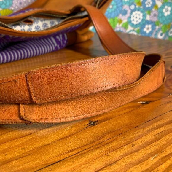 Guatemalan Leather/Textile Zip Top Overnight Duffle Bag - Picture 12 of 16